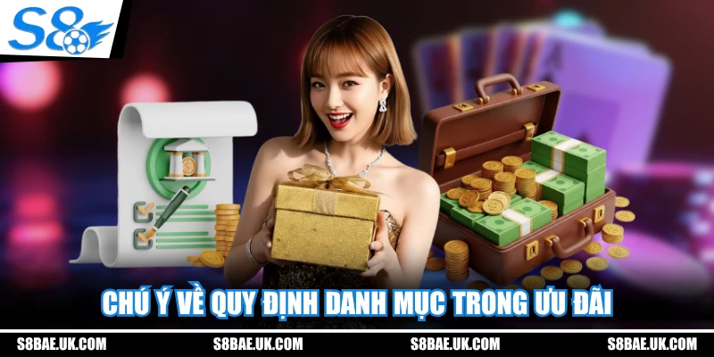 Chú ý về quy định danh mục trong ưu đãi